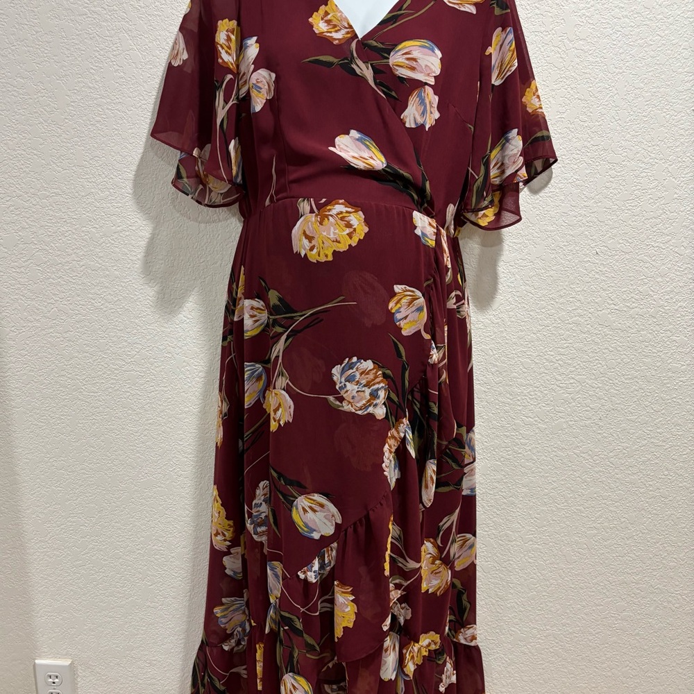 A new day maternity high low dress. Nursing friendly!